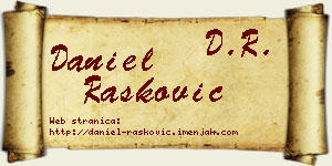 Daniel Rašković vizit kartica